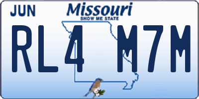 MO license plate RL4M7M