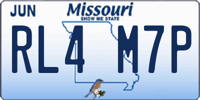 MO license plate RL4M7P