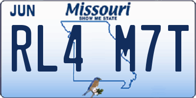 MO license plate RL4M7T