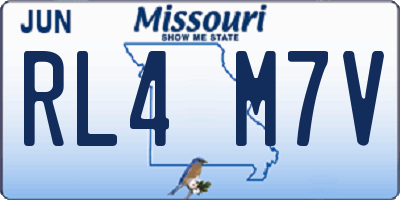 MO license plate RL4M7V