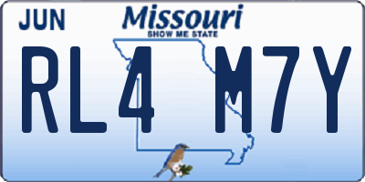 MO license plate RL4M7Y