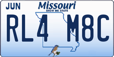 MO license plate RL4M8C