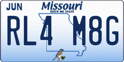 MO license plate RL4M8G