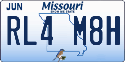 MO license plate RL4M8H