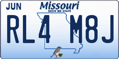 MO license plate RL4M8J