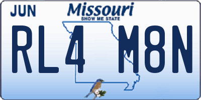 MO license plate RL4M8N