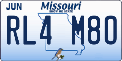 MO license plate RL4M8O
