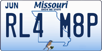 MO license plate RL4M8P