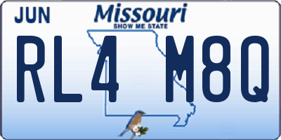 MO license plate RL4M8Q