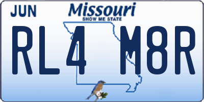 MO license plate RL4M8R