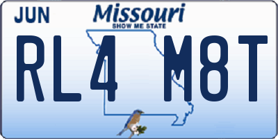 MO license plate RL4M8T