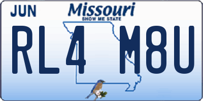 MO license plate RL4M8U