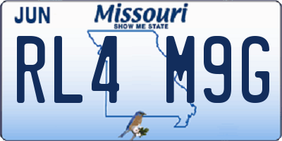 MO license plate RL4M9G
