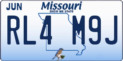 MO license plate RL4M9J