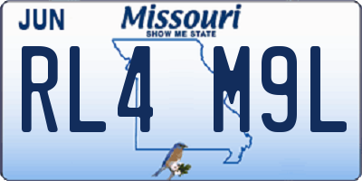 MO license plate RL4M9L