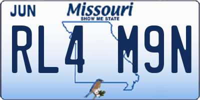 MO license plate RL4M9N