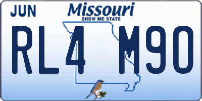 MO license plate RL4M9O