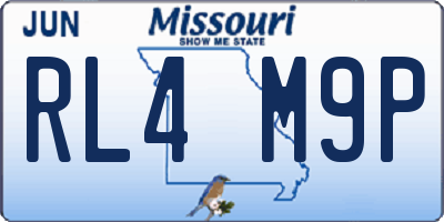 MO license plate RL4M9P