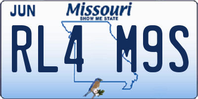 MO license plate RL4M9S