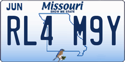 MO license plate RL4M9Y