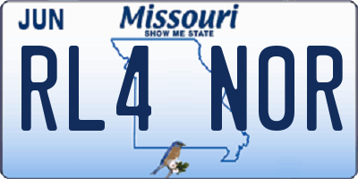 MO license plate RL4N0R