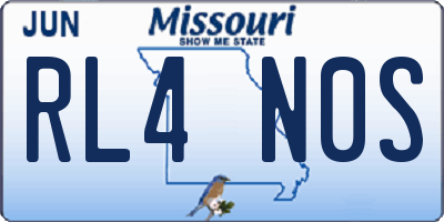 MO license plate RL4N0S