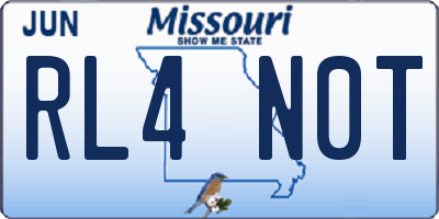 MO license plate RL4N0T