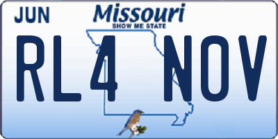MO license plate RL4N0V