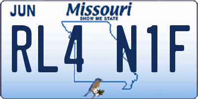 MO license plate RL4N1F