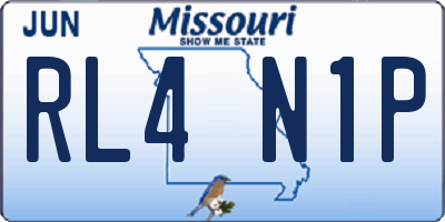 MO license plate RL4N1P