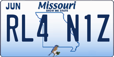 MO license plate RL4N1Z