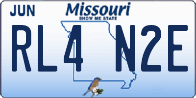 MO license plate RL4N2E