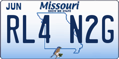 MO license plate RL4N2G