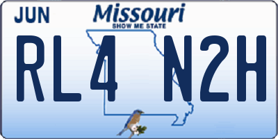 MO license plate RL4N2H