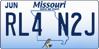 MO license plate RL4N2J