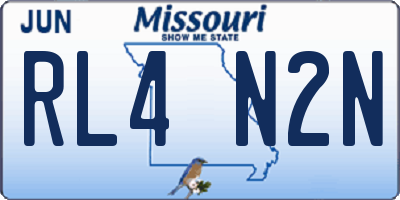 MO license plate RL4N2N