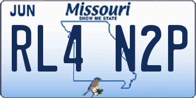 MO license plate RL4N2P