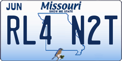 MO license plate RL4N2T