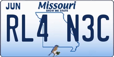 MO license plate RL4N3C
