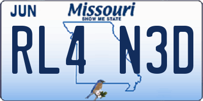 MO license plate RL4N3D