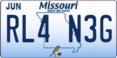 MO license plate RL4N3G