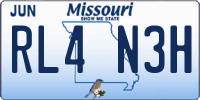 MO license plate RL4N3H