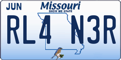 MO license plate RL4N3R