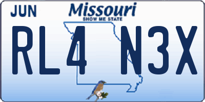 MO license plate RL4N3X