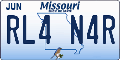 MO license plate RL4N4R