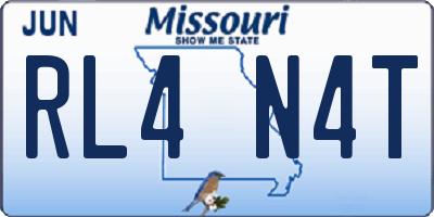 MO license plate RL4N4T