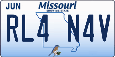 MO license plate RL4N4V