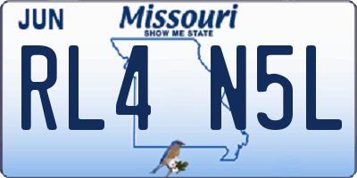 MO license plate RL4N5L