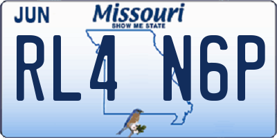 MO license plate RL4N6P