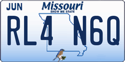 MO license plate RL4N6Q